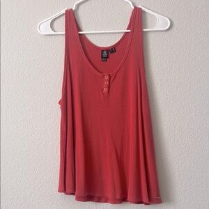 Volcom Red Button-Detail Tank Top